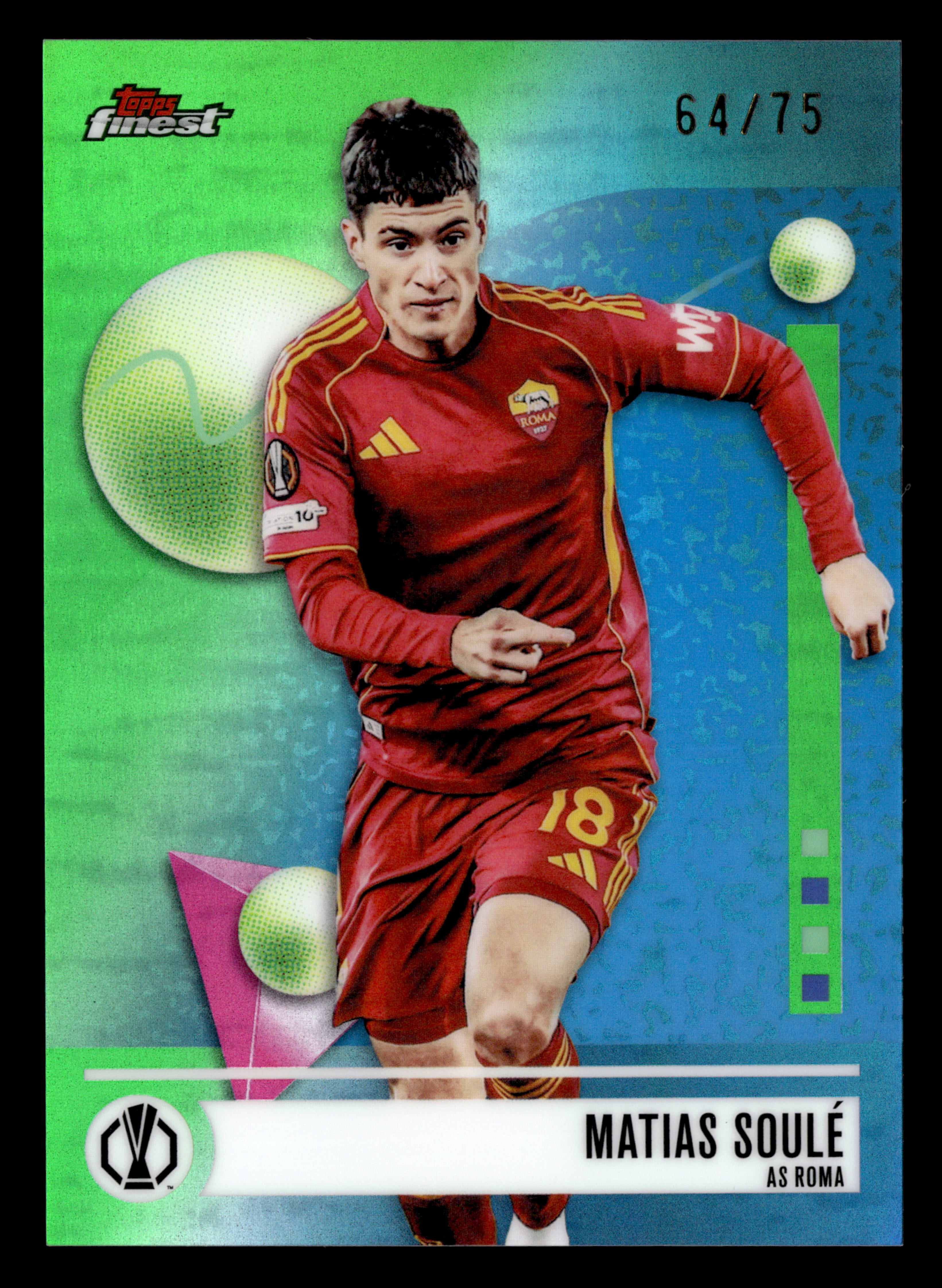 2025-26 Finest UEFA Club Competitions #28 Matias Soulé Green Refractor #/75