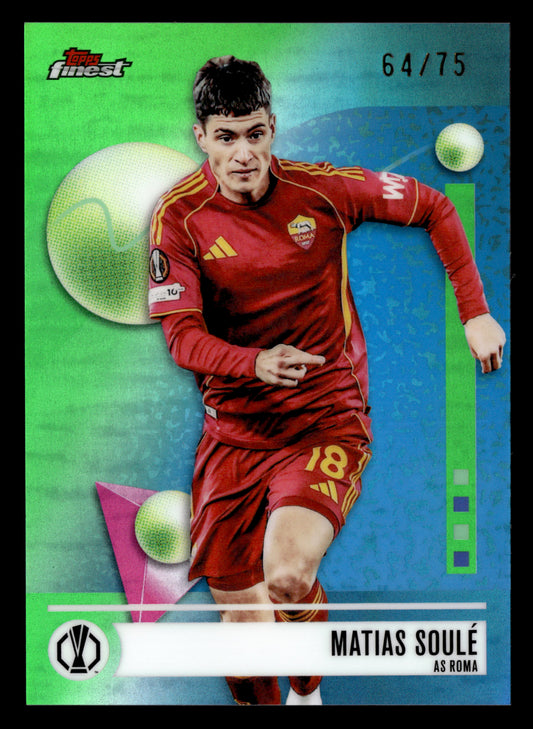 2025-26 Finest UEFA Club Competitions #28 Matias Soulé Green Refractor #/75