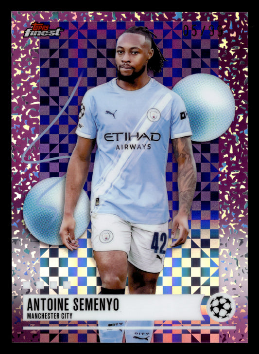 2025-26 Finest UCC #291 Antoine Semenyo Purple Checkerboard Refractor #/99