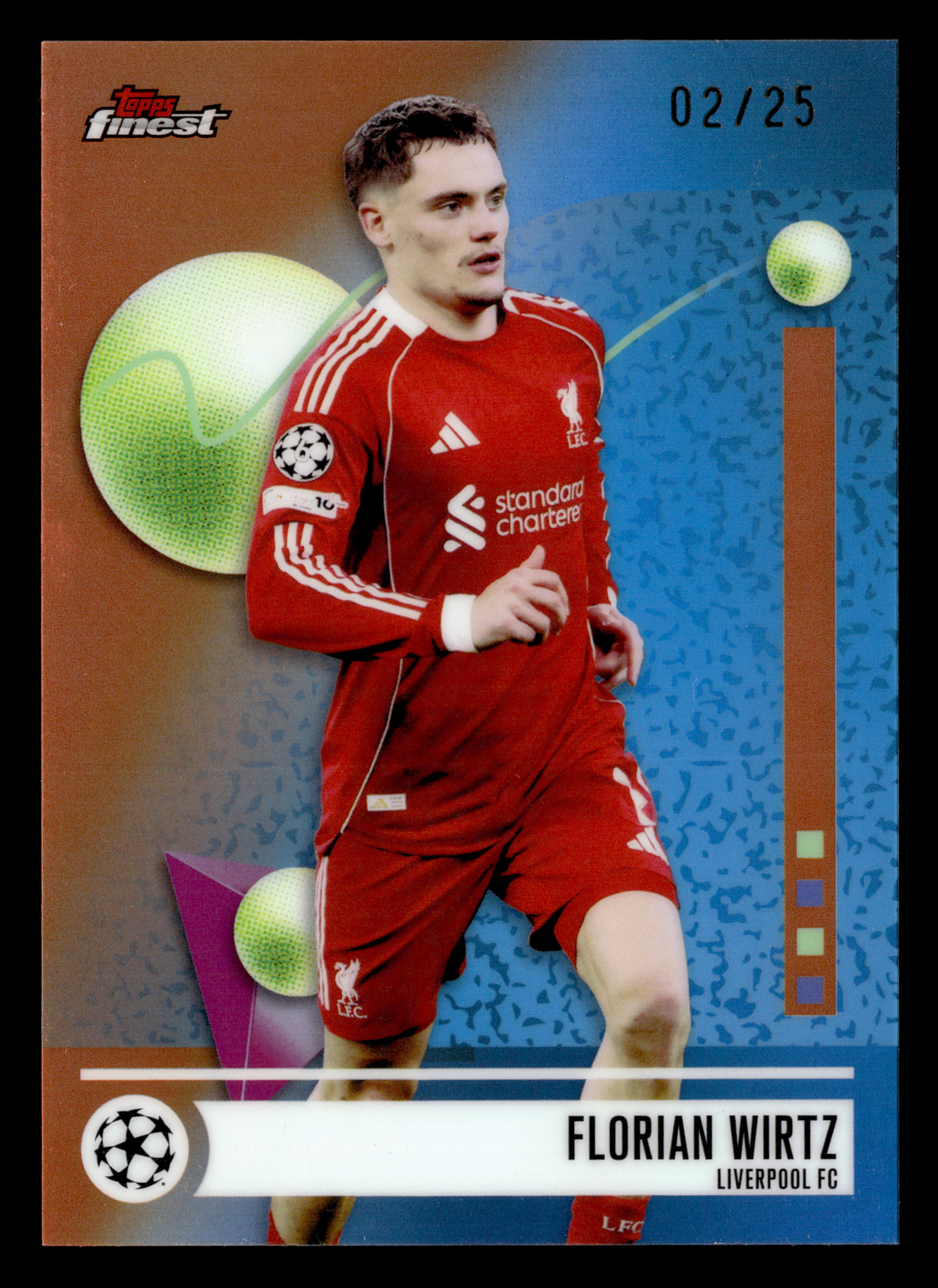 2025-26 Finest UEFA Club Competitions #193 Florian Wirtz Orange Refractor #/25