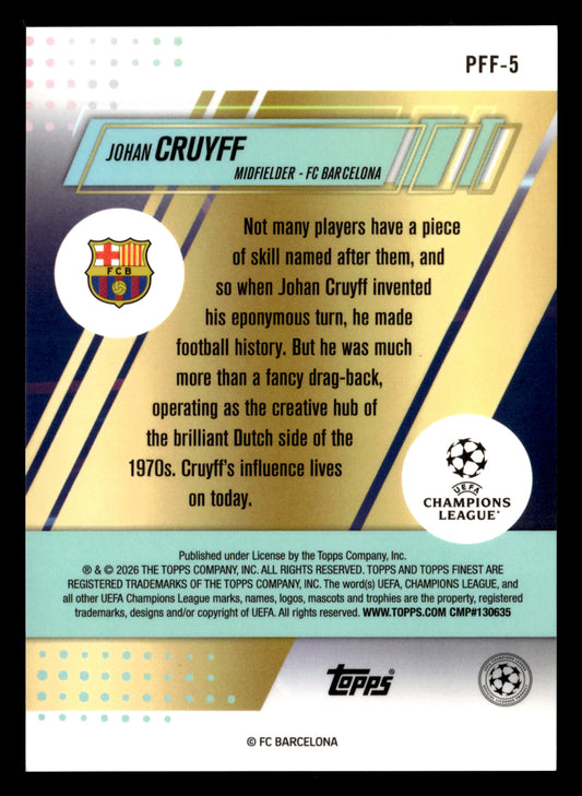 2025-26 Finest UCC #PFF-5 Johan Cruyff Prized Footballers Fusion Variations