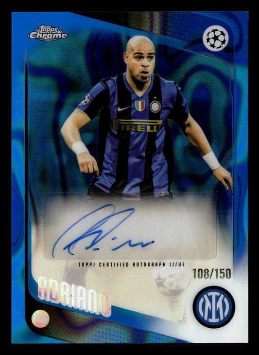 2025-26 Topps Chrome UCC #CA-IA Adriano Legends Auto Blue Lava Refractor #/150