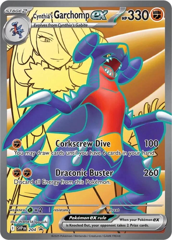 2023 Pokemon SV: Scarlet & Violet Promo Cards Cynthia's Garchomp ex Promo