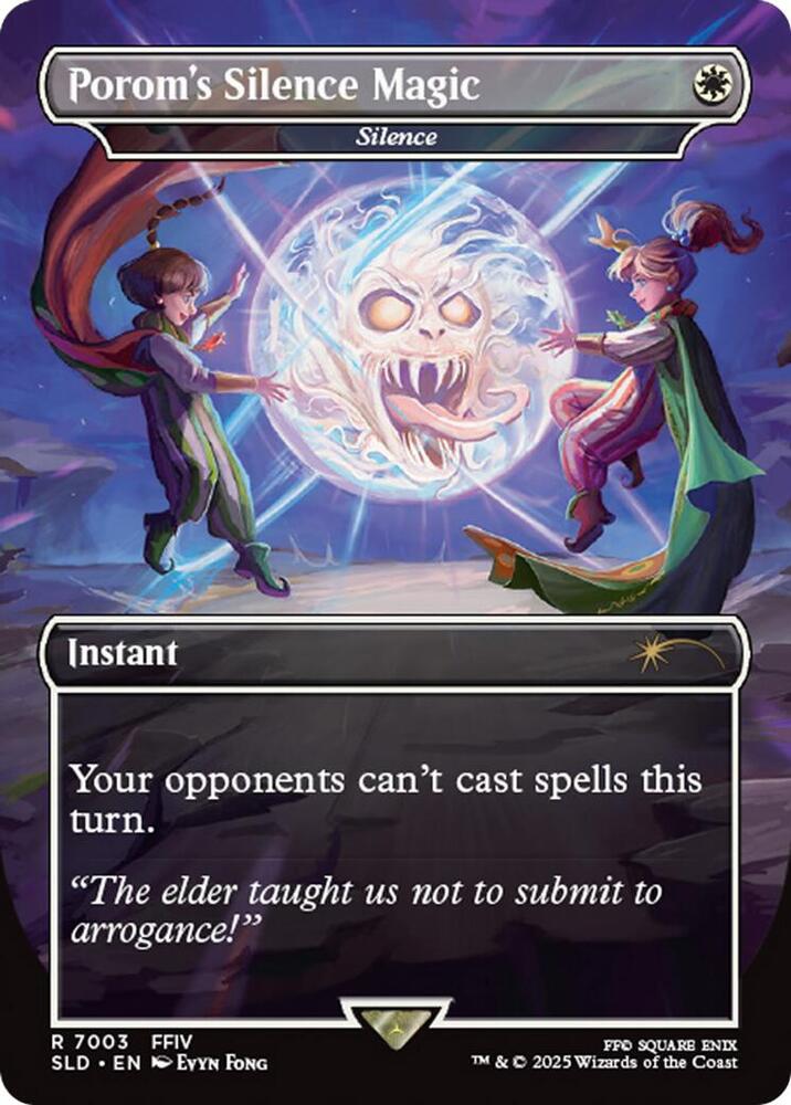 MTG Secret Lair Drop Series 7003 Porom's Silence Magic - Silence (Rainbow Foil) R NM Foil