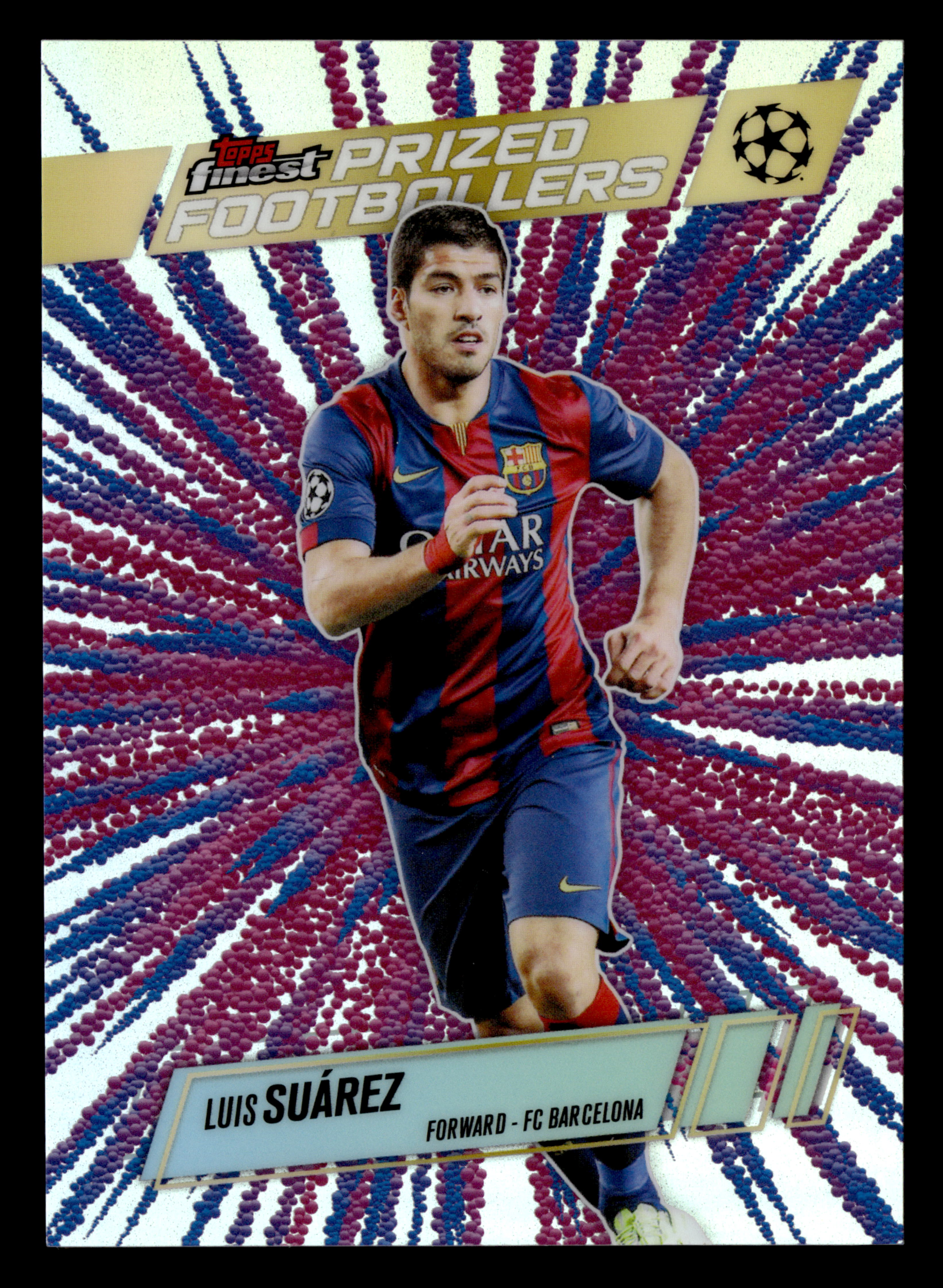 2025-26 Finest UCC #PFF-8 Luis Suárez Prized Footballers Fusion Variations