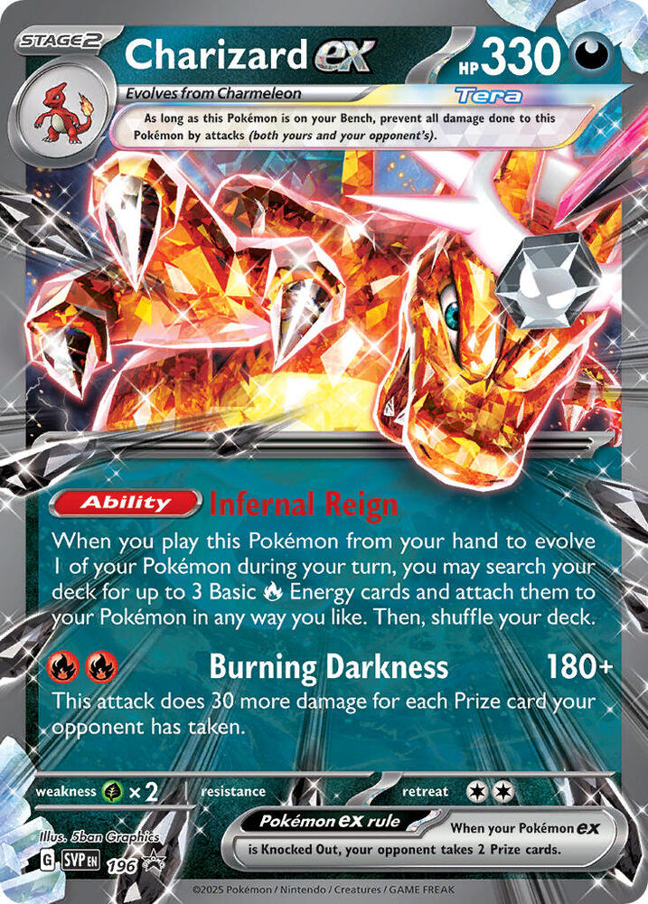 2023 Pokemon SV: Scarlet & Violet Promo Cards Charizard ex -196 Promo