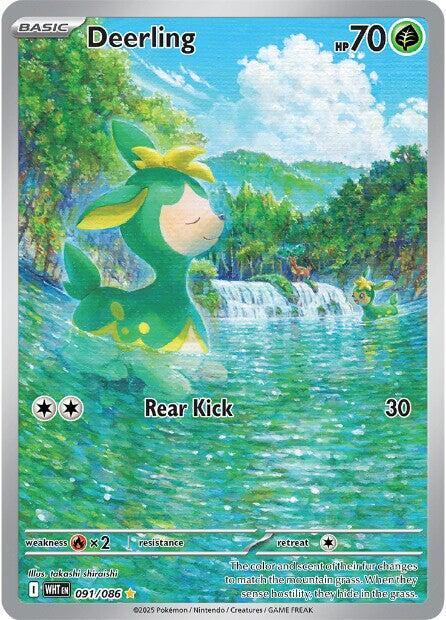 2025 Pokemon SV: White Flare Deerling - 091/086 Illustration Rare