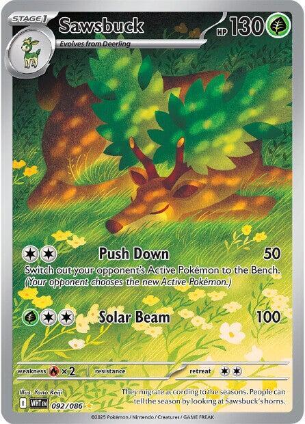 2025 Pokemon SV: White Flare Sawsbuck - 092/086 Illustration Rare