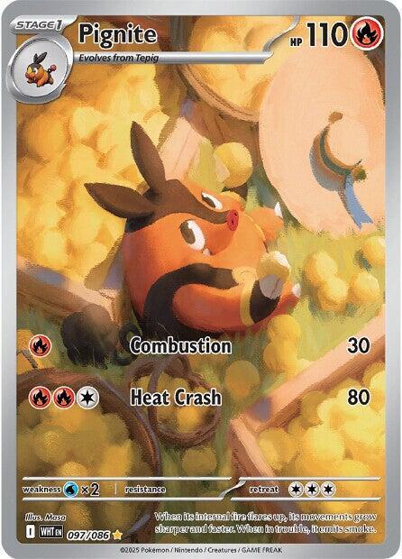 2025 Pokemon SV: White Flare Pignite - 097/086 Illustration Rare