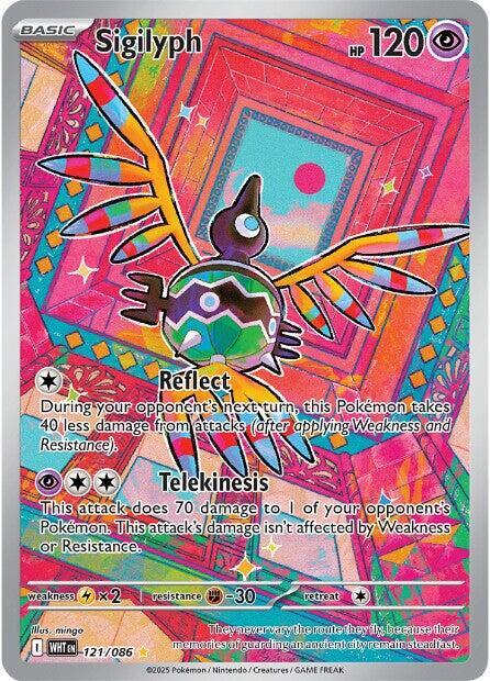 2025 Pokemon SV: White Flare Sigilyph - 121/086 Illustration Rare