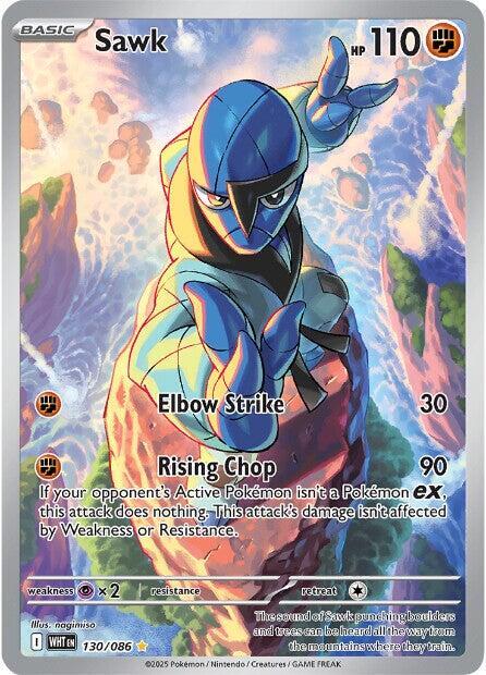 2025 Pokemon SV: White Flare Sawk - 130/086 Illustration Rare