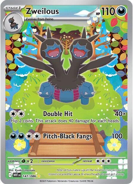 2025 Pokemon SV: White Flare Zweilous - 147/086 Illustration Rare