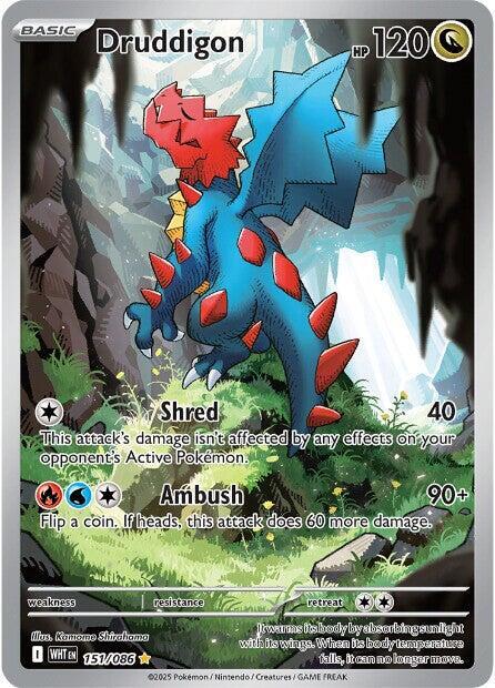 2025 Pokemon SV: White Flare Druddigon - 151/086 Illustration Rare