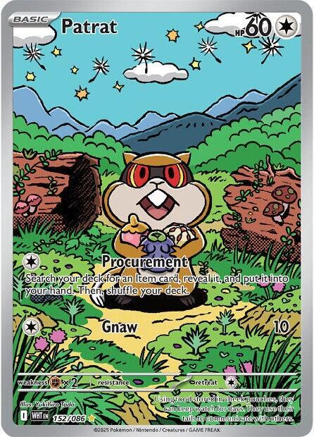2025 Pokemon SV: White Flare Patrat - 152/086 Illustration Rare