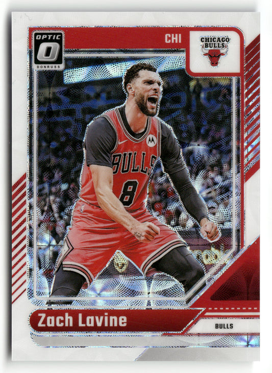 2024-25 Donruss Optic #34 Zach LaVine White International /15 Prizm