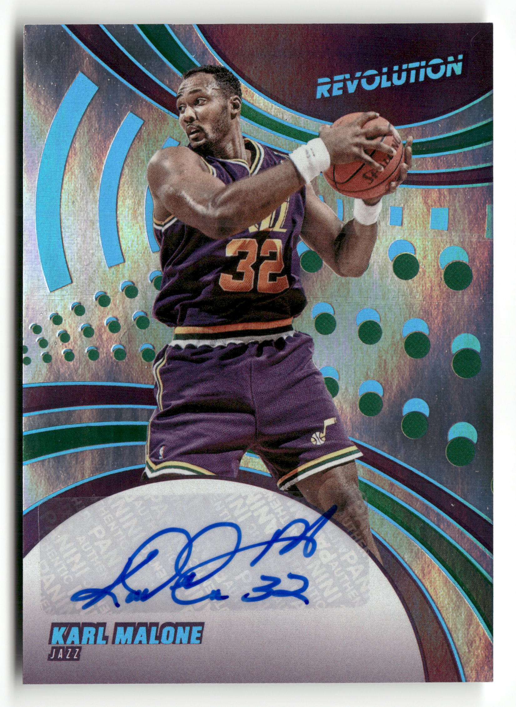 2020-21 Panini Revolution #AG-KML Karl Malone Autographs Infinite #/25