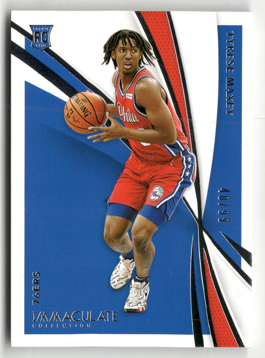 2020-21 Panini Immaculate Collection #23 Tyrese Maxey #/99