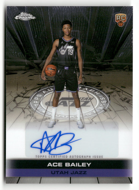 2025-26 Topps Chrome Basketball #TAIR-AB Ace Bailey Auto RC