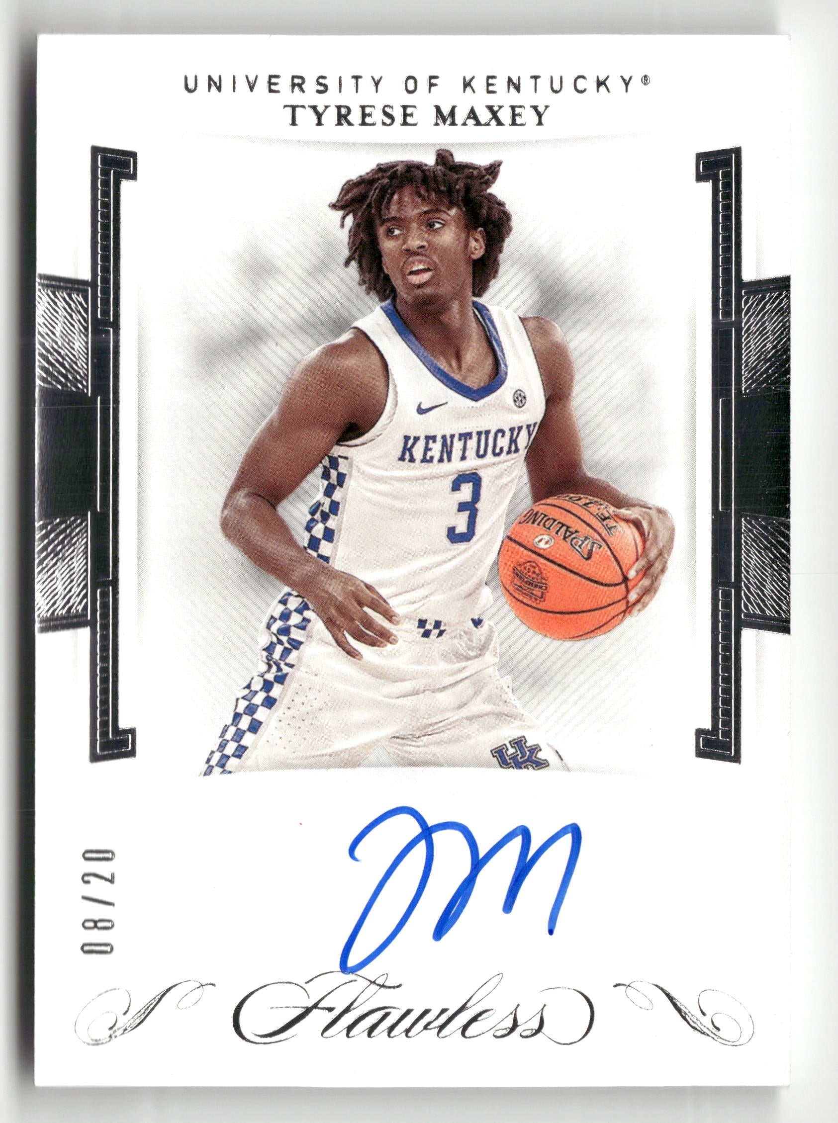 2020 Panini Flawless Collegiate #RA-TM Tyrese Maxey Rookie Autographs #/20