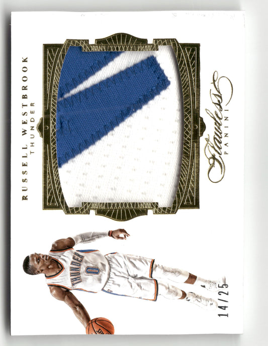 2015-16 Panini Flawless #36 Russell Westbrook Letter Patch #/25