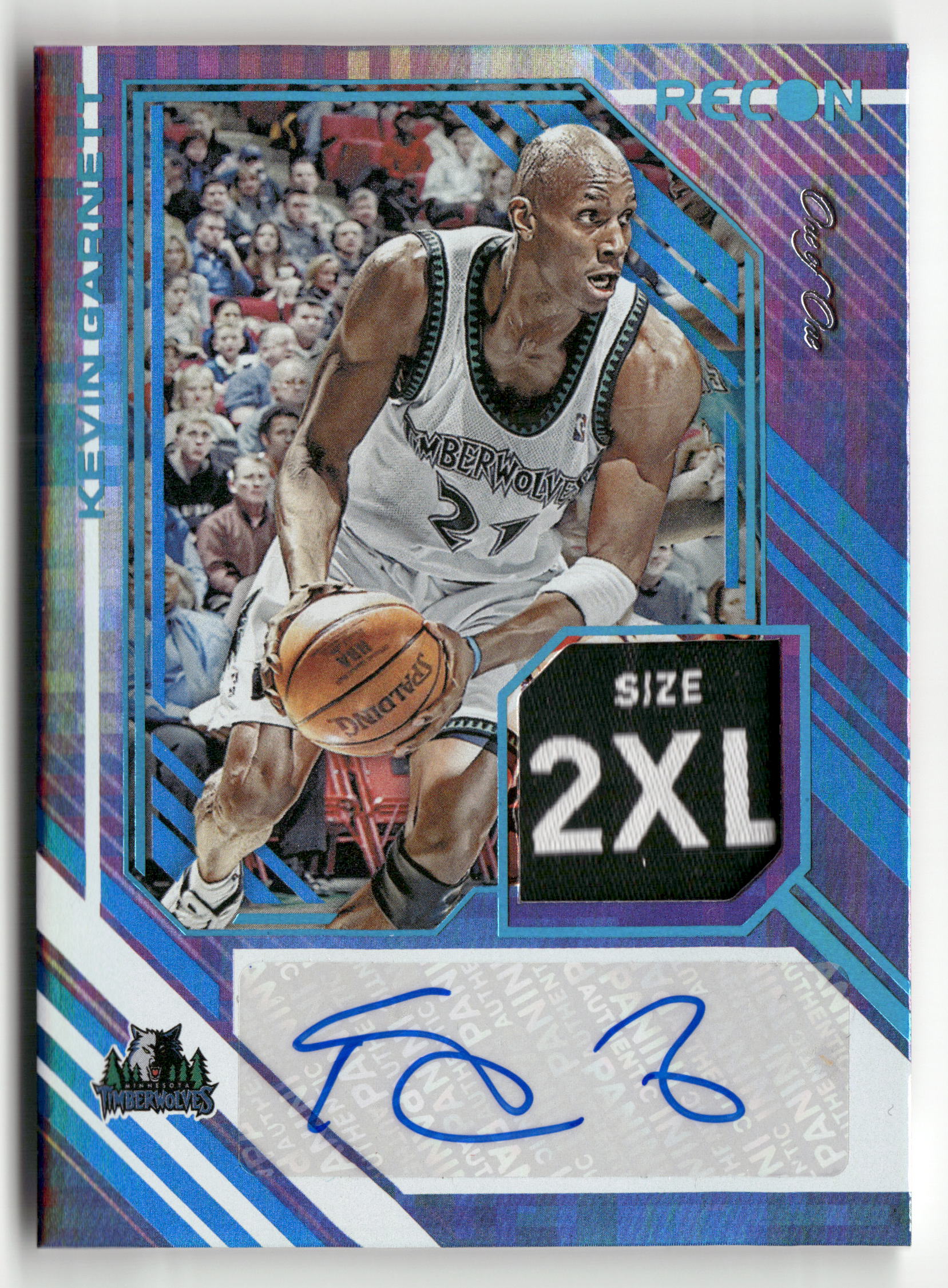 2021-22 Panini Recon #JA-KGA Kevin Garnett Laundry Tag 1/1 Platinum