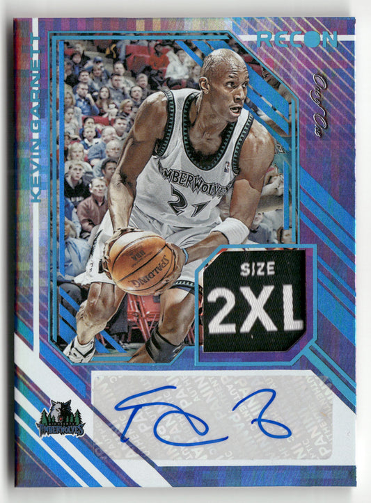 2021-22 Panini Recon #JA-KGA Kevin Garnett Laundry Tag 1/1 Platinum