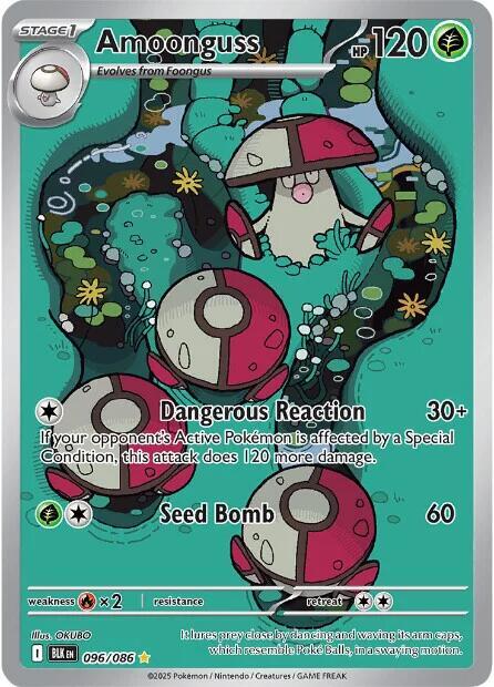 2025 Pokemon SV: Black Bolt Amoonguss - 096/086 Illustration Rare