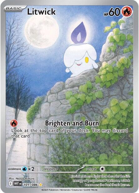 2025 Pokemon SV: White Flare Litwick - 101/086 Illustration Rare