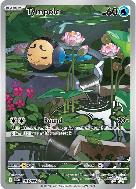 2025 Pokemon SV: Black Bolt Tympole - 103/086 Illustration Rare