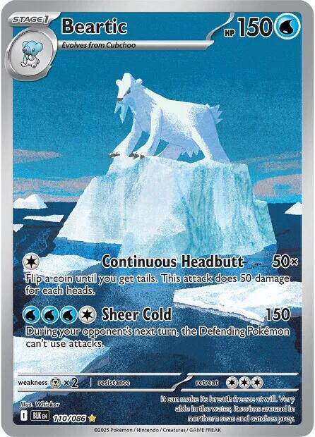 2025 Pokemon SV: Black Bolt Beartic - 110/086 Illustration Rare