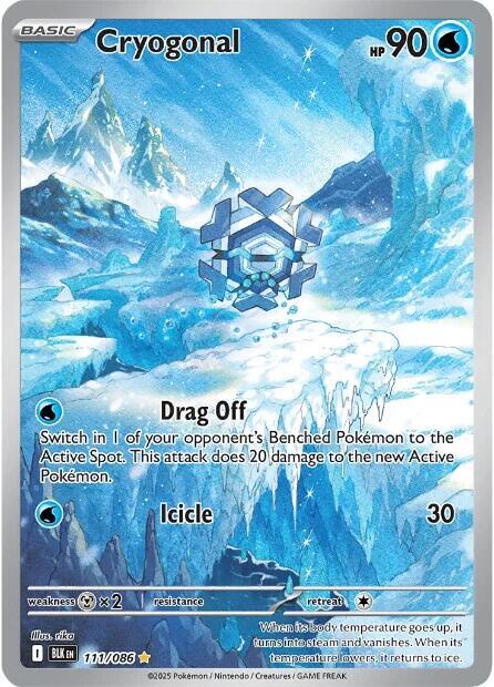 2025 Pokemon SV: Black Bolt Cryogonal - 111/086 Illustration Rare