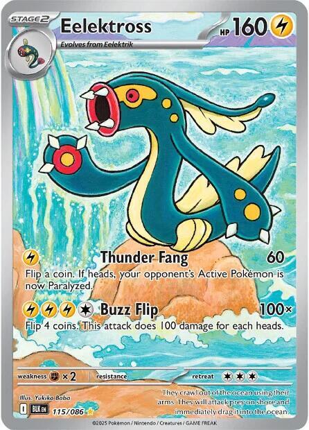 2025 Pokemon SV: Black Bolt Eelektross - 115/086 Illustration Rare