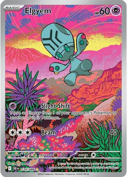 2025 Pokemon SV: Black Bolt Elgyem - 120/086 Illustration Rare