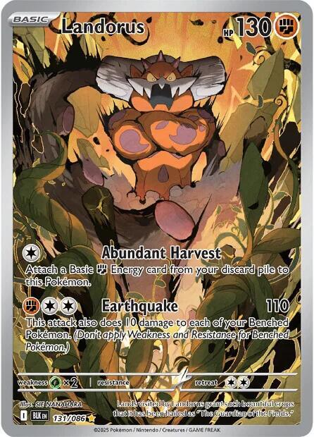 2025 Pokemon SV: Black Bolt Landorus - 131/086 Illustration Rare