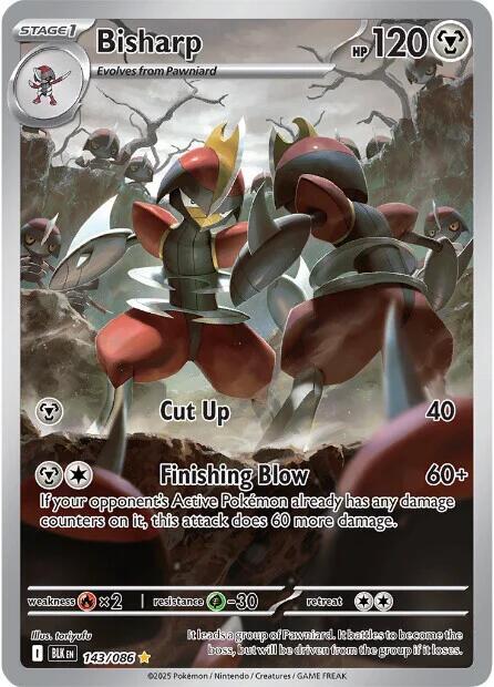 2025 Pokemon SV: Black Bolt Bisharp - 143/086 Illustration Rare