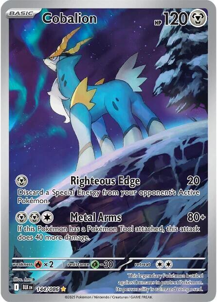 2025 Pokemon SV: Black Bolt Cobalion - 144/086 Illustration Rare