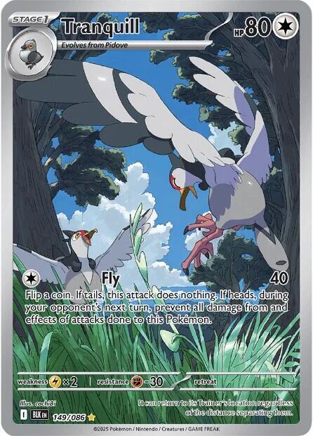 2025 Pokemon SV: Black Bolt Tranquill - 149/086 Illustration Rare