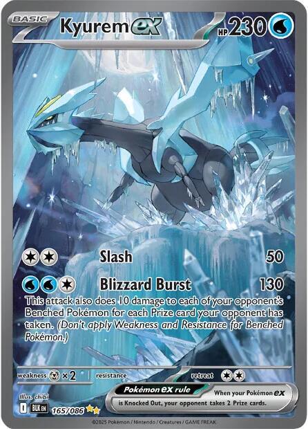 2025 Pokemon SV: Black Bolt Kyurem ex - 165/086 Special Illustration Rare