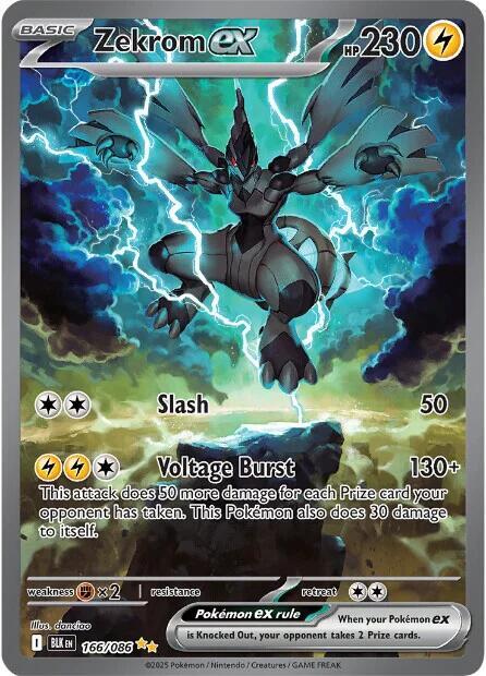2025 Pokemon SV: Black Bolt Zekrom ex - 166/086 Special Illustration Rare