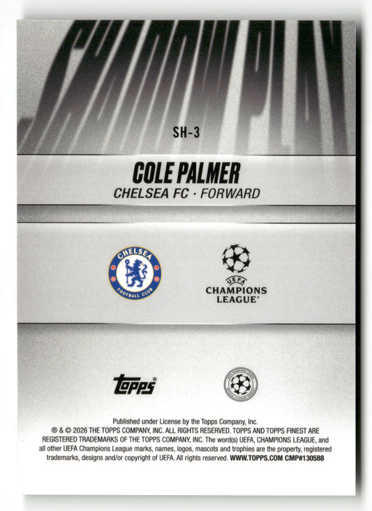 2025-26 Finest UEFA Club Competitions #SH-3 Cole Palmer Finest Shadow Play