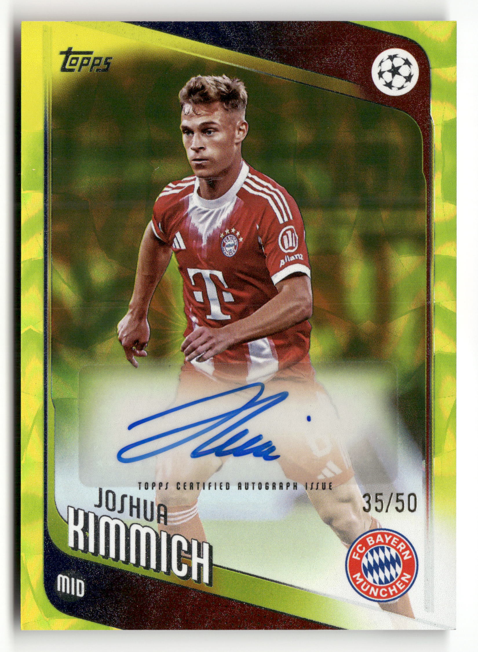 2025-26 Topps UEFA Club Competitions #BA-JK Joshua Kimmich Auto Gold Foil #/50