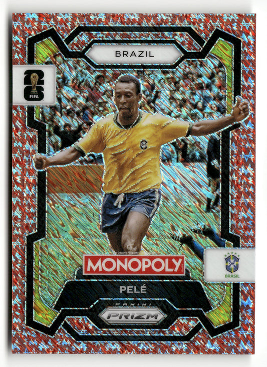 2026 Panini Prizm Monopoly FIFA World Cup #16 Pele /100 Red Big Money Shimmer