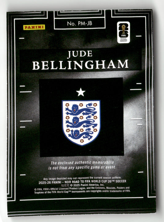 2025-26 Panini Noir WC #PM-JB Jude Bellingham Prequel Materials /70