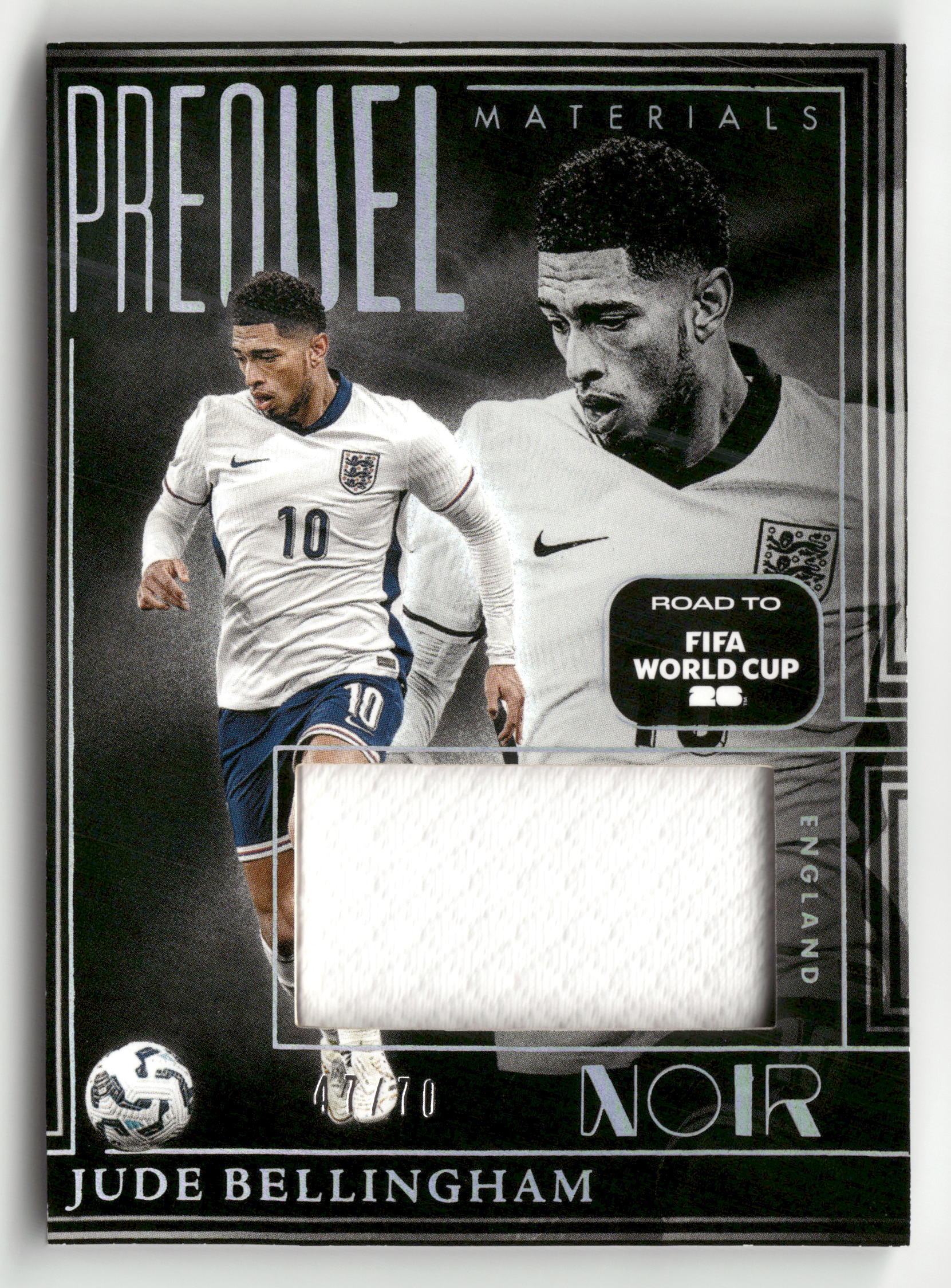 2025-26 Panini Noir WC #PM-JB Jude Bellingham Prequel Materials /70