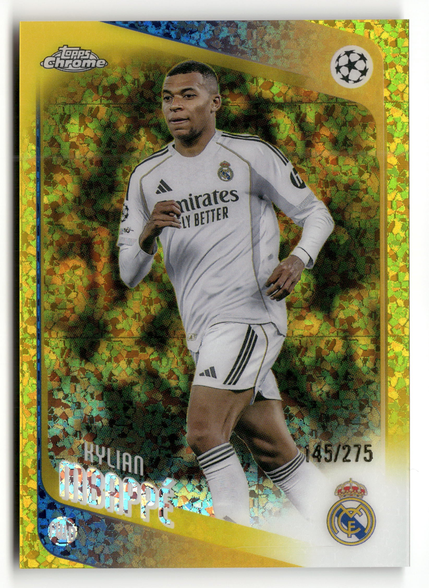 2025-26 Topps Chrome UEFA #112 Kylian Mbappé #/275