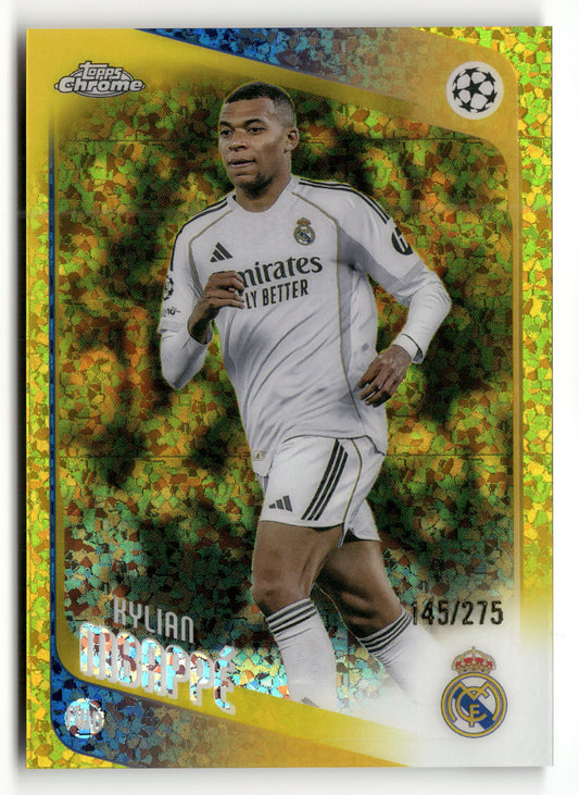 2025-26 Topps Chrome UEFA #112 Kylian Mbappé #/275