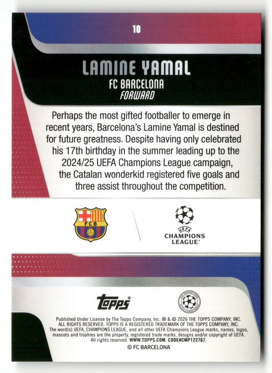 2025-26 Topps Chrome UEFA Club Competitions #10 Lamine Yamal