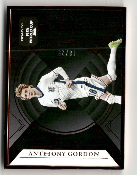 2025-26 Panini Noir Road to FIFA World Cup #145 Anthony Gordon Bronze Frame #/25