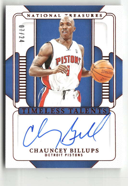 2024-25 Panini NT #TTS-BIL Chauncey Billups Timeless Talents Auto #/24