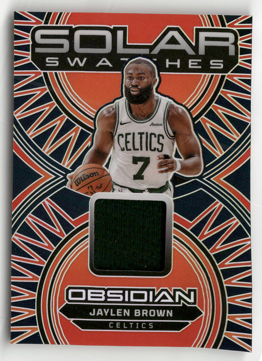 2024-25 Panini Obsidian #SS-BRO Jaylen Brown Solar Swatches